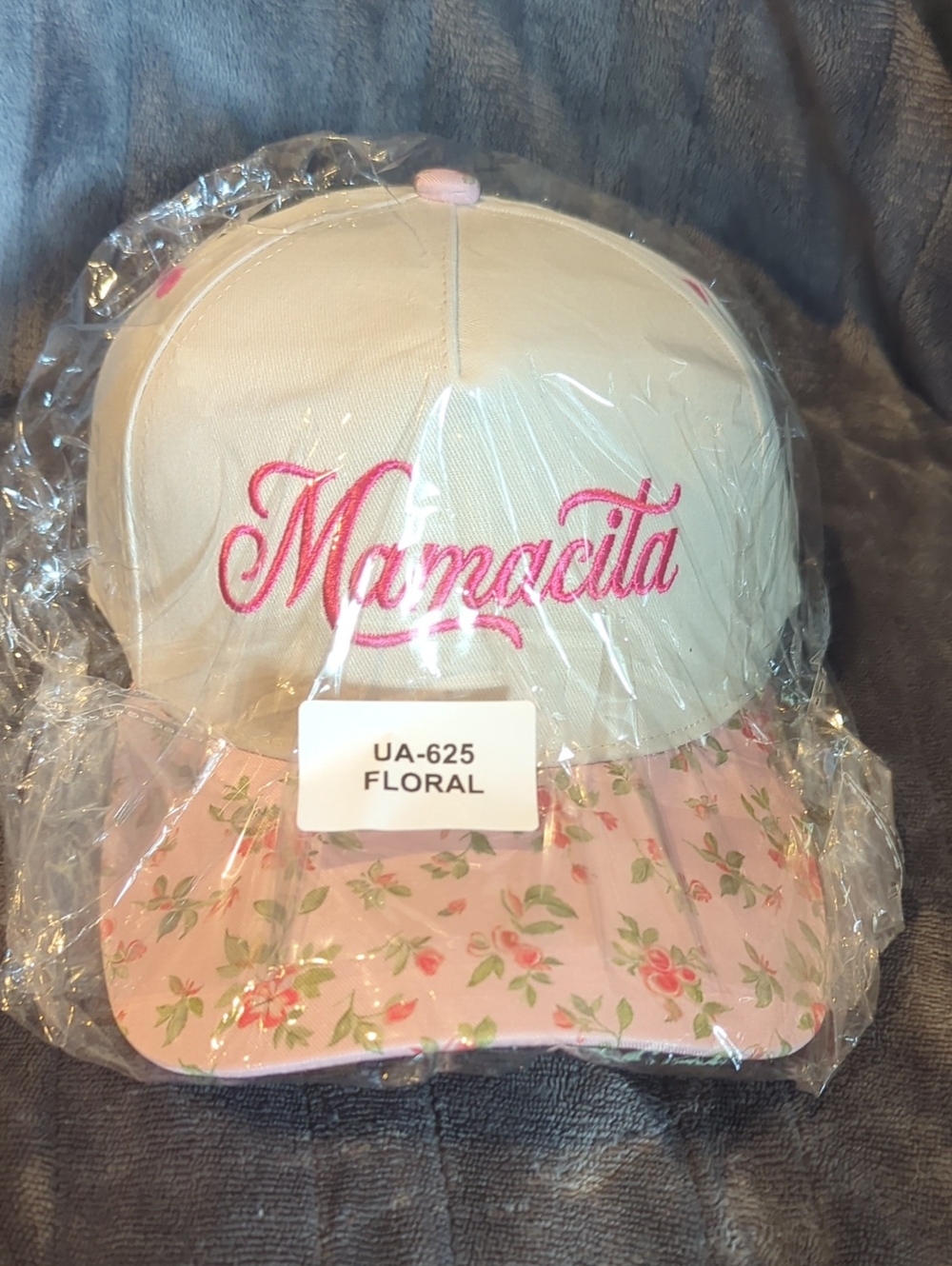Pink & Cream Floral Hat- Mamacita